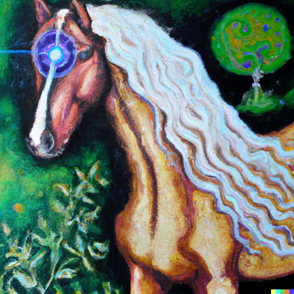a horse, painting by Amanda Sage